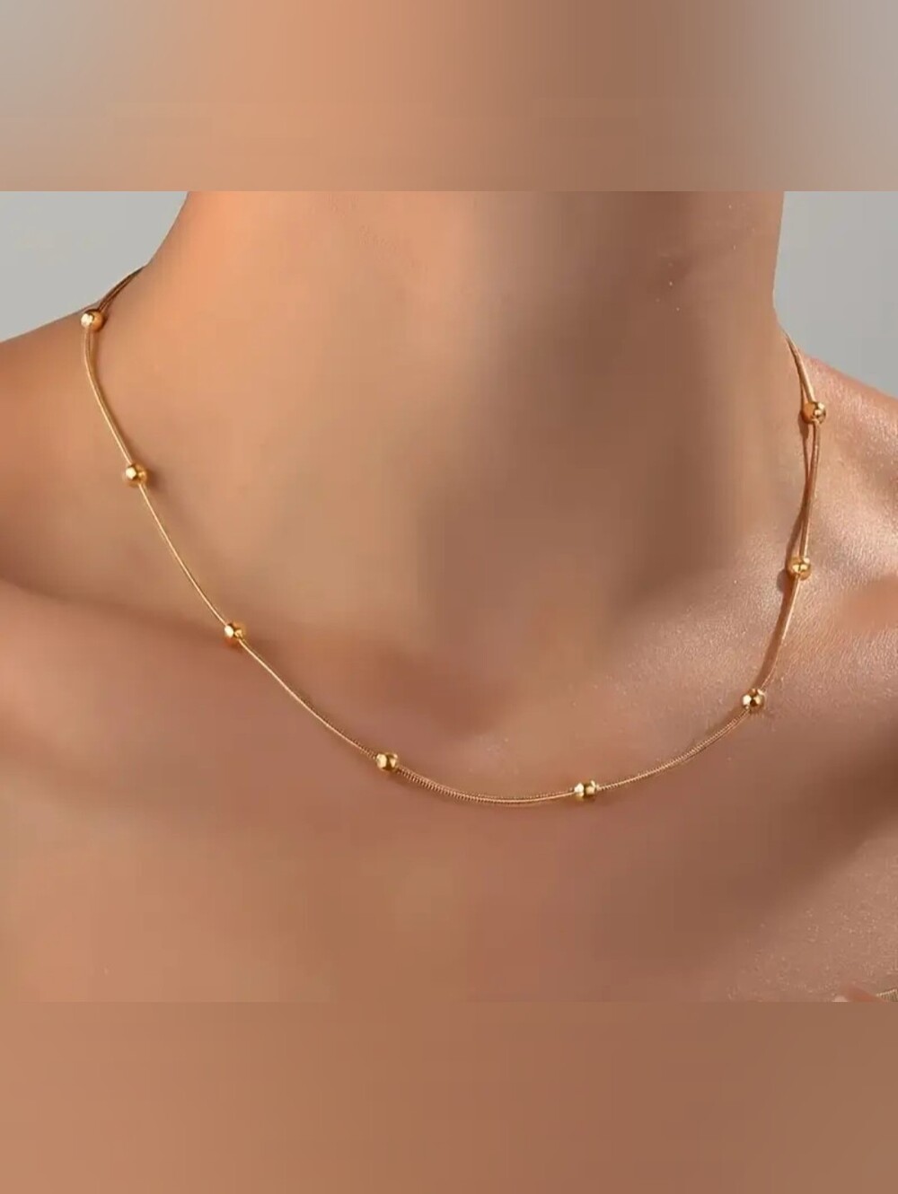 Gold Filled Bead Necklace